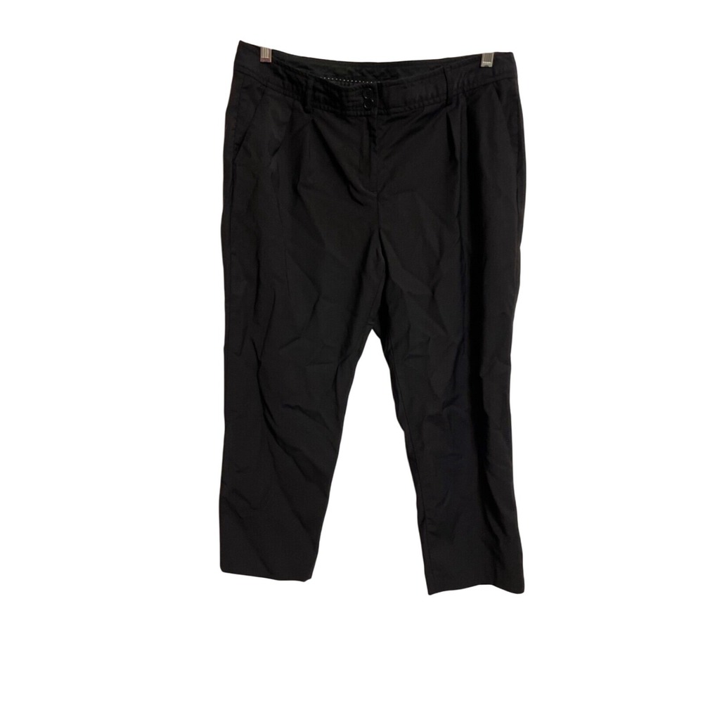 Talbots Signature Black Wool Pants Cropped Length Size 10P